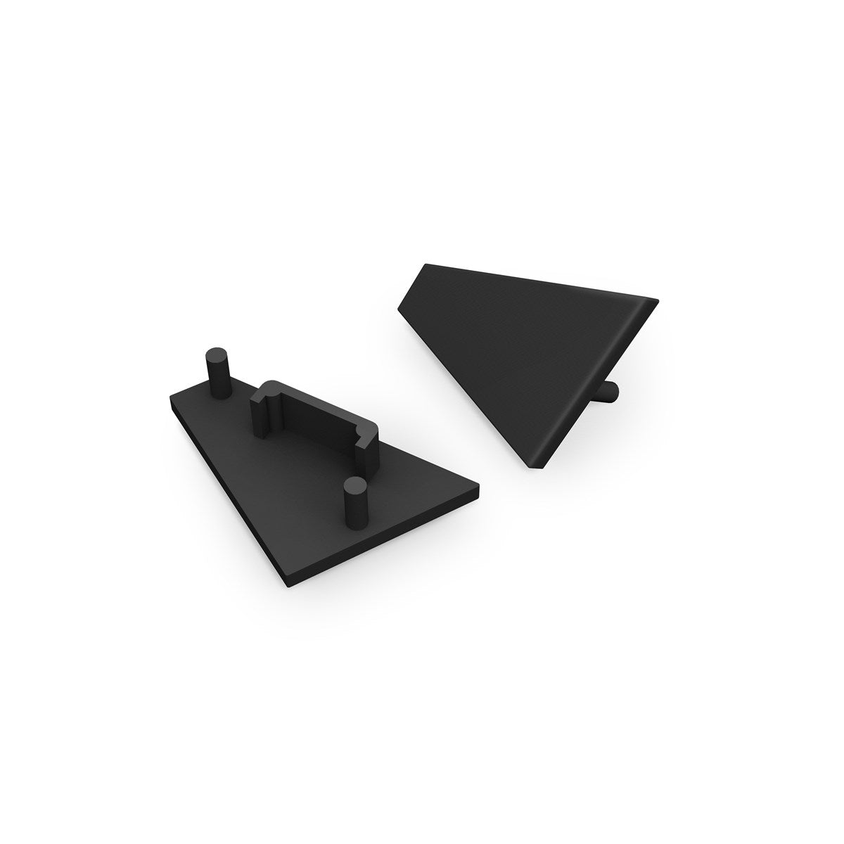 Rubans LED Embouts Angle Saillie 14 Noir (lot de 2)