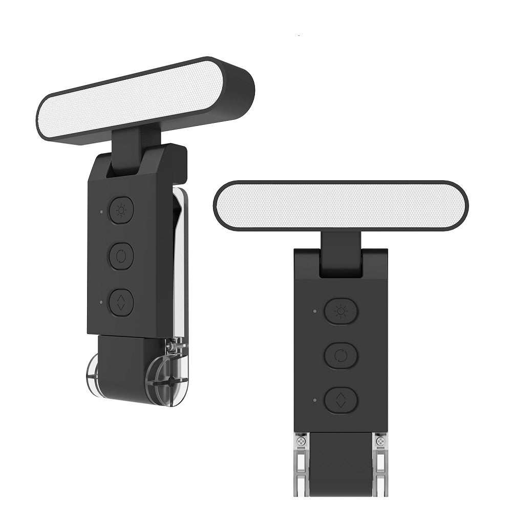 Lampe de lecture LED à pince couleur noire