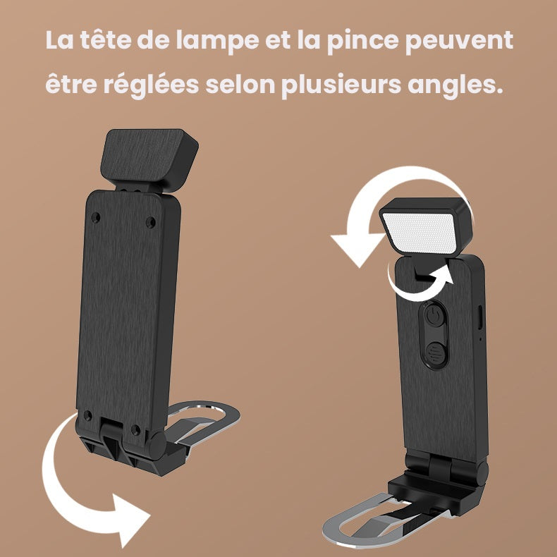Lampe de lecture LED -carré- noire