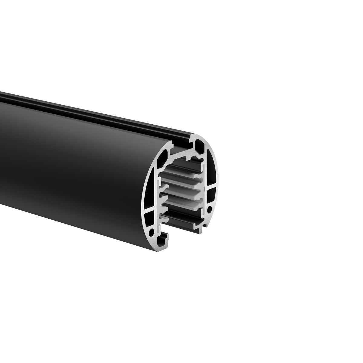 Lytespan Rail en section Ronde 2m Noir 9000-2/B-ST15