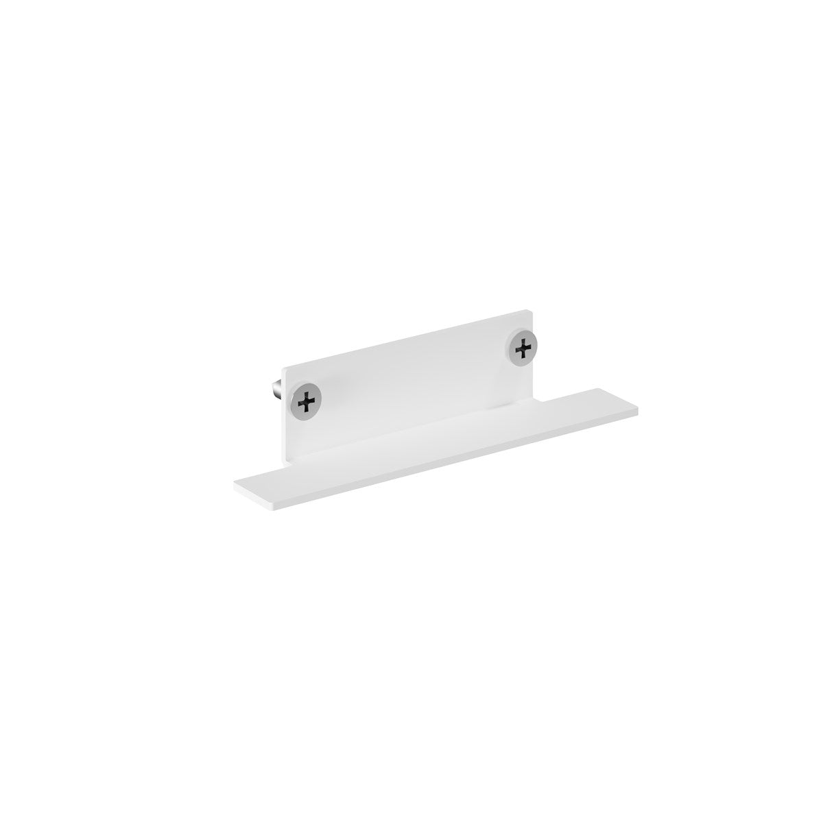 Rail Lytespan Encastré Trim. Platine terminale inférieure+Vis Blanc 9004/TRL-W