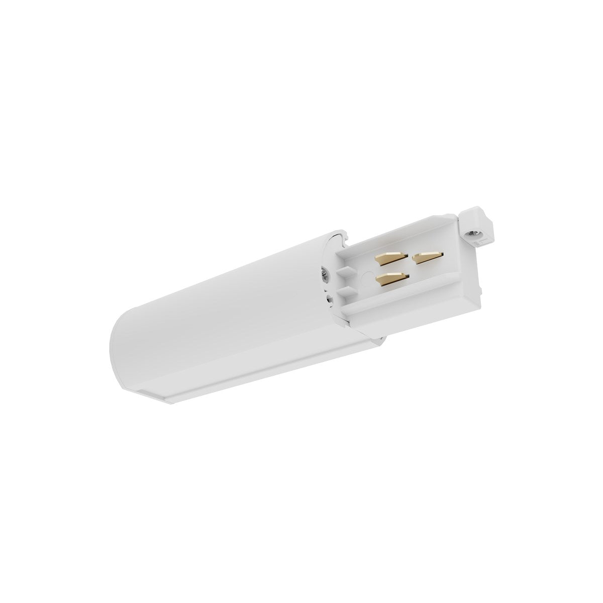 Rail Lytespan en section ronde Alimentation terminale droite Blanc 9001-ST15/W