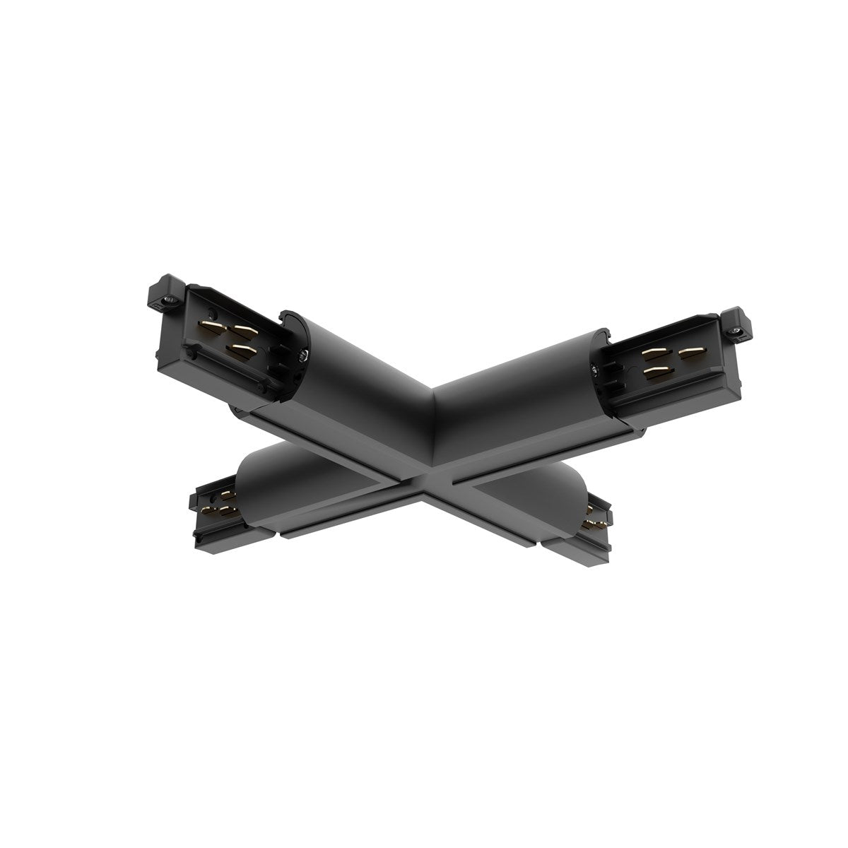 Lytespan Rail en section ronde Alimentation en X Noir 9017-ST15/B