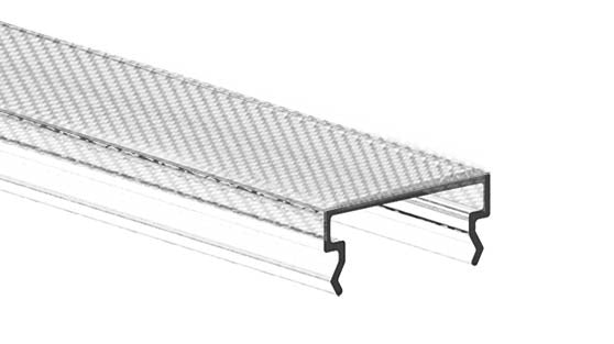 Lytespan Rail en version H Diffuseur Microprismatique 2M S-9300/MIC-2000