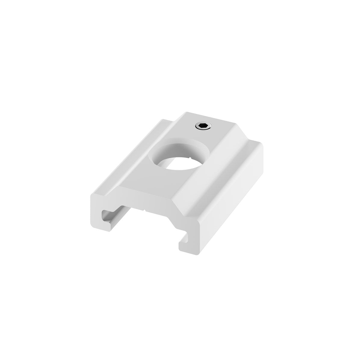 Rail OneTrack Support court avec pince M13 Aluminium Blanc S-9000/312-M13-W
