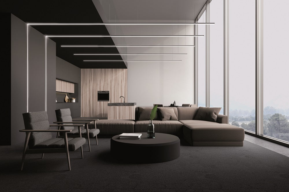 Rubans LED Profilé Alu Etroit Peu-Prf 14 2M KIT Noir