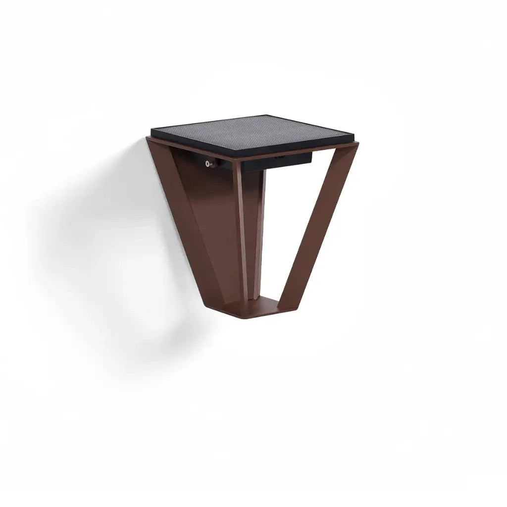 Applique solaire murale Les Jardins 500 lumens finition aluminium Corten pour éclairage extérieur de façade et terrasse.
