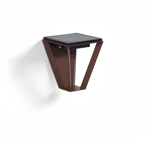 Applique solaire murale Les Jardins 500 lumens finition aluminium Corten pour éclairage extérieur de façade et terrasse.