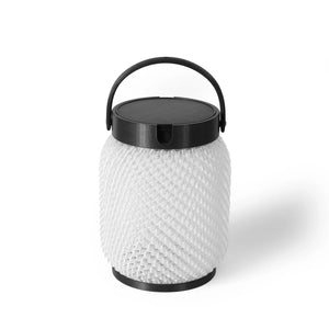 Lampe de table solaire LOLIE Crystal Les Jardins en aluminium noir.