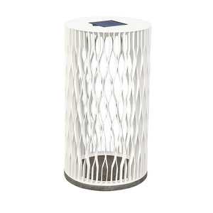 Lampe solaire CADIX 70 cm blanche Les Jardins avec base en granit