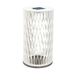Lampe solaire CADIX 90 cm blanche Les Jardins avec base en granit