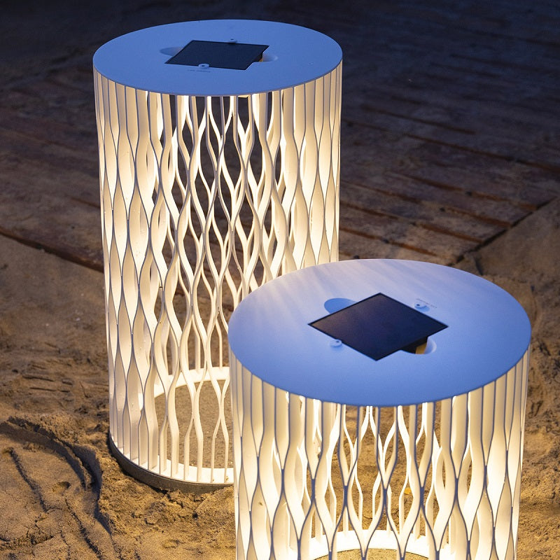 Lampe solaire extérieure CADIX blanche 90 cm 500 lumens Les Jardins