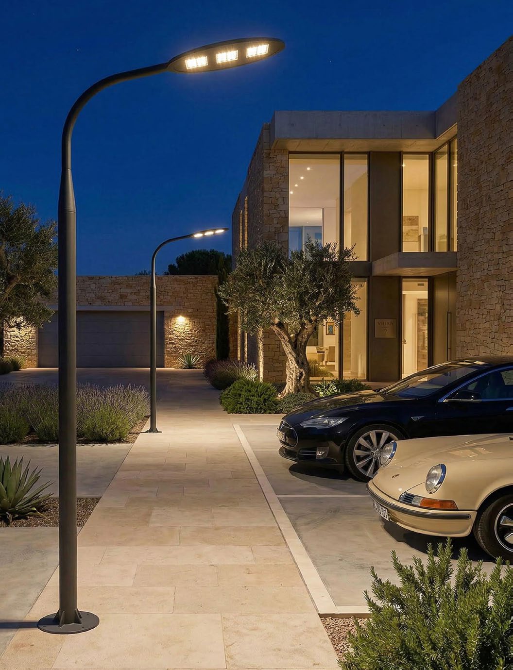 Lampadaire solaire ELAN, Les Jardins