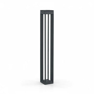Borne solaire BLADE 90 cm, aluminium gris espace, Les Jardins