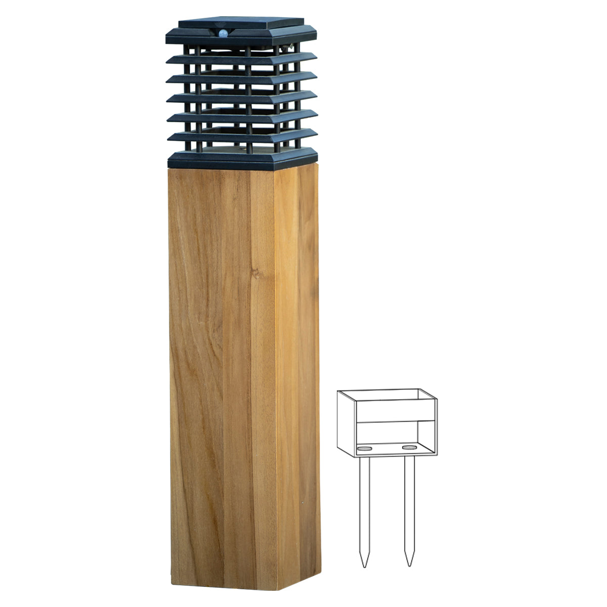 Borne solaire TEKURA 75cm-Les Jardins