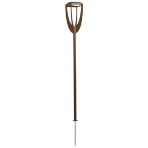 Torche solaire TULIP ajustable Corten Les Jardins